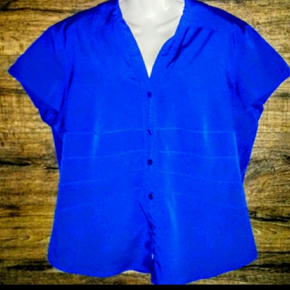 Style & Co Top Sectretly Slim Button Up Size 16 - Picture 3 of 10